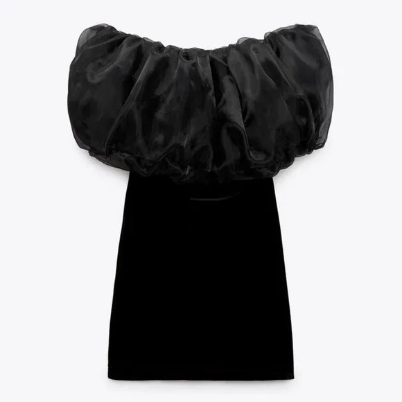 NWT VELVET MINI BLACK FESTIVE COLLECTION DRESS. - Picture 4 of 7